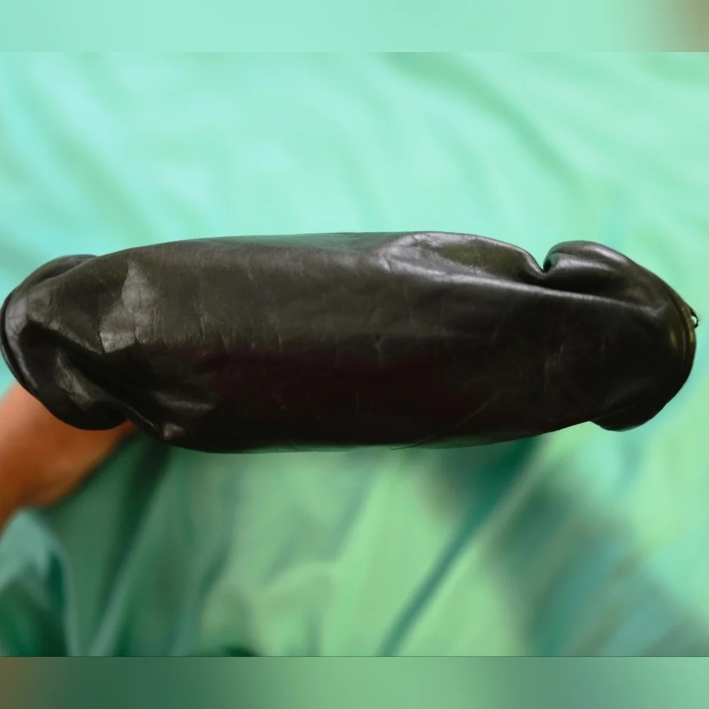 Loewe Black Leather Clutch with Wristlet